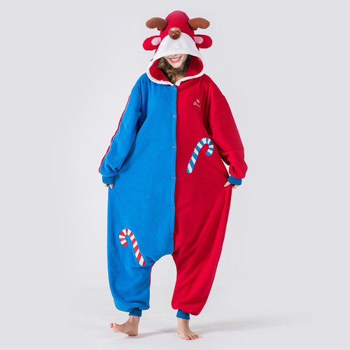 Pijama De Navidad Kigurumi Adulto Ciervo Mascota Cosplay