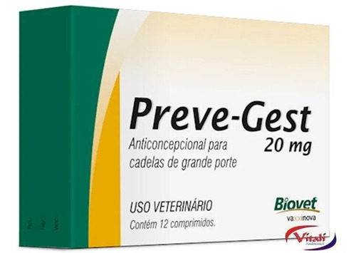 Preve-gest Anticoncepcional 20mg 12 Comprimidos Biovet