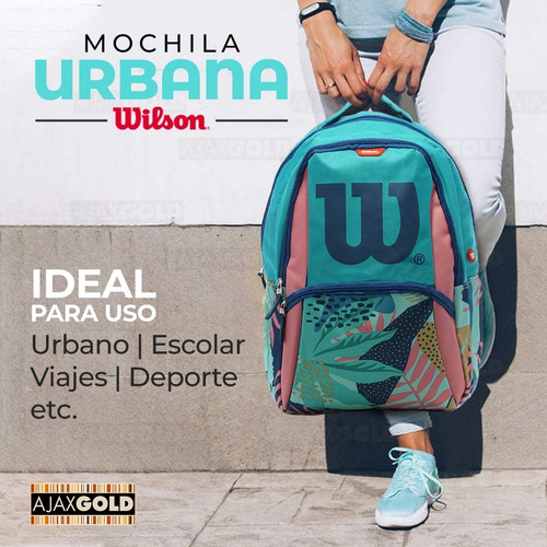 Imagen 7 de 10 de Mochila Wilson Mujer Urbana Deportes Gym Porta Notebook