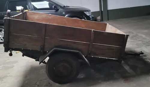 Trailer Arrastre De Hierro Ángulo Y Madera Dura