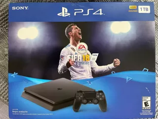 Ps4 Playstation Slim 1 Tera Negro + Control Adicional