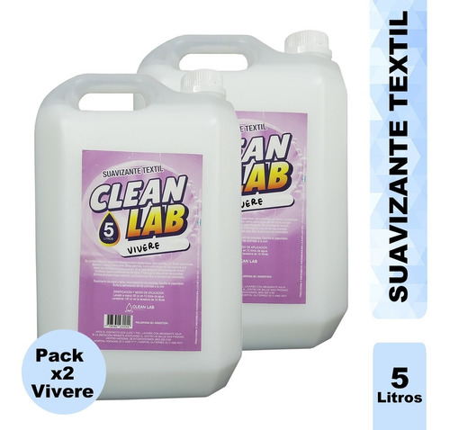  Suavizante Textil Z5 Blanco X 5 Lts X 2 Clean Lab