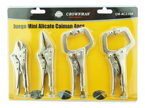 Set Kit Juego De Mini Alicate Caiman 4 Piezas Crownman