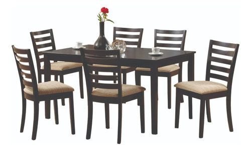 Juego De Comedor New Ocean 6 Sillas Rustico Hogar