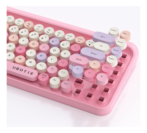 Ubotie Teclados De Computadora Porttiles Bluetooth Coloridos