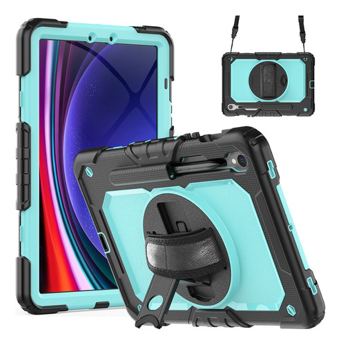 Funda Con Correa De Mano Para Galaxy Tab S9 Fe/s9 De 11 PuLG