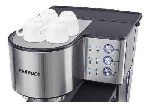 Imagen 7 de 8 de Cafetera Express Con Espumador 20 Bares Peabody Pe-ce5007ixn