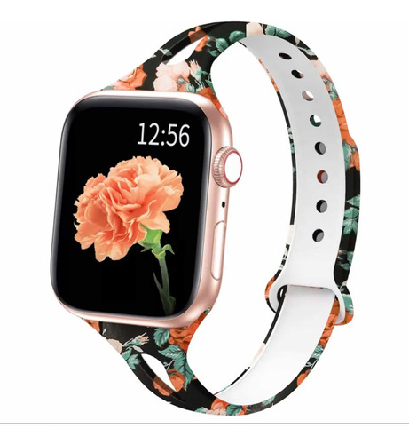 Extensible Delgado Apple Watch T500 Silicón Rosas