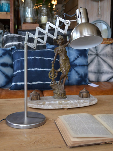 Lámpara Velador Mesa Escritorio Flexible Estilo Industrial
