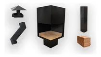 Comprar Estufa De Chapa Esquinera Cuadrada Las Piedras Kit Completo