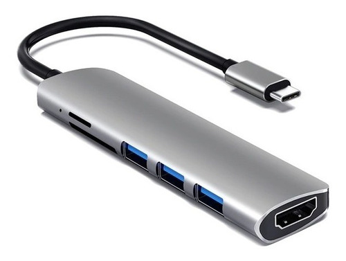 Adaptador Usb-c A Hdmi 6 En 1 Macbook Pro/air/huawei Mate