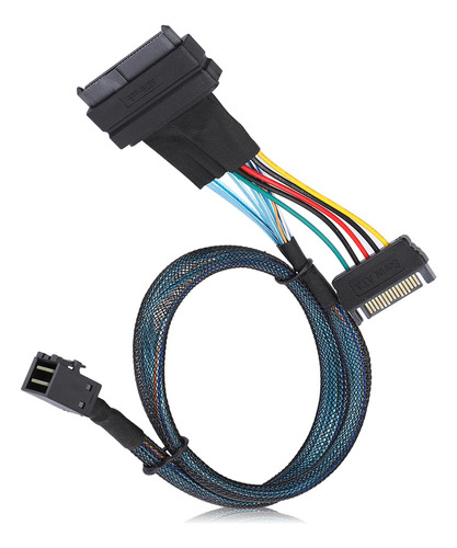 Cable De Datos De Disco Duro Sff8643 A Sff8639 15p Power Lin