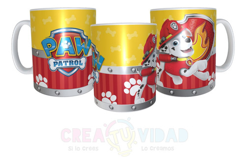 Taza Dibujos Paw Patrol C/caja Diseños#01 Patrulla Canina
