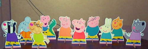 Kit 20 Peppa Pig De Mesa,display,festa Infantil,mdf