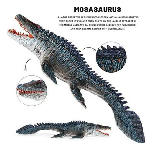 Juguete De Dinosaurio, Mosasaurus, La Boca Se Puede Move [u