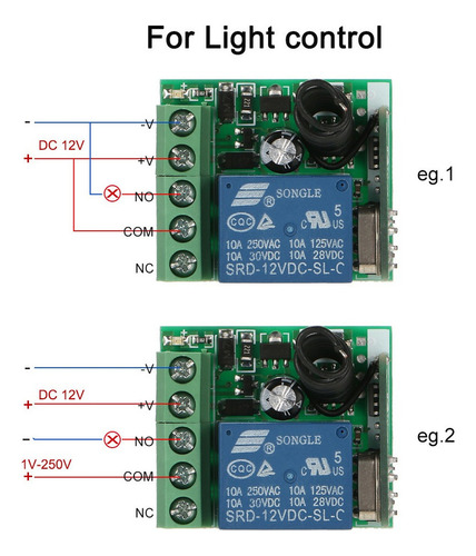 Interruptor Remoto Inalámbrico Smart Home 433mhz Dc 12v 1ch