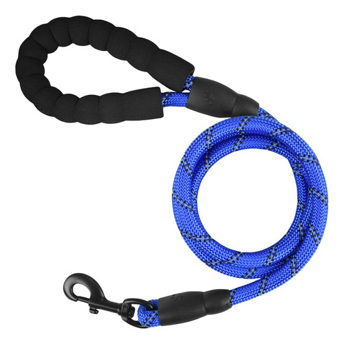 Correa Para Perro Grande Resistente Correa De Cuerda 1.60 M Color Azul