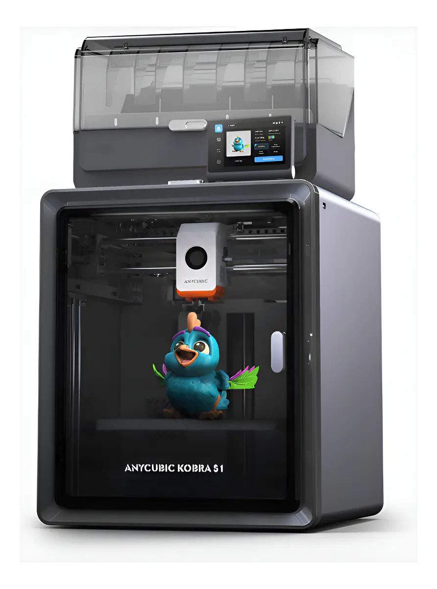 Impressora 3D Anycubic Kobra S1 Combo CoreXY Multicor 250x250x250mm Preto 1.75 mm