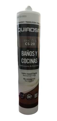 Silicon Quiadsa Transp Baño Y Cocina 280ml