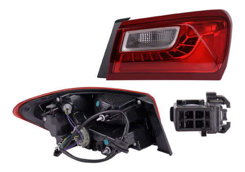 Calavera Ext Der C/leds Chevrolet Malibu 16-19 Depo