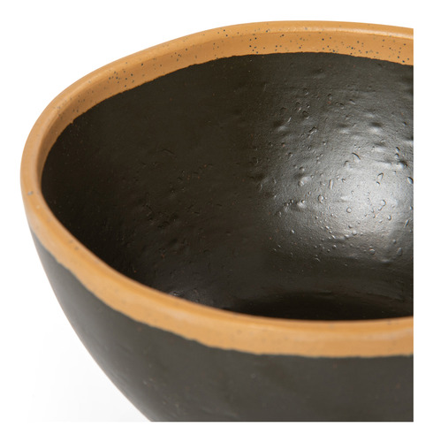 Kit 3 Tigela Bowl Rustic 12cm 340ml Melamina Gourmet Mix Cor Verde-escuro