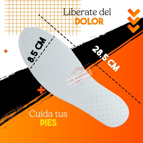 Imagen 2 de 9 de Plantillas Acolchonado Anti Impacto Ajustable Zapatos 9910
