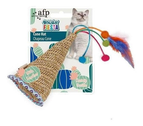 Brinquedo Para Gatos Com Penas E Catnip Cone Hat Afp