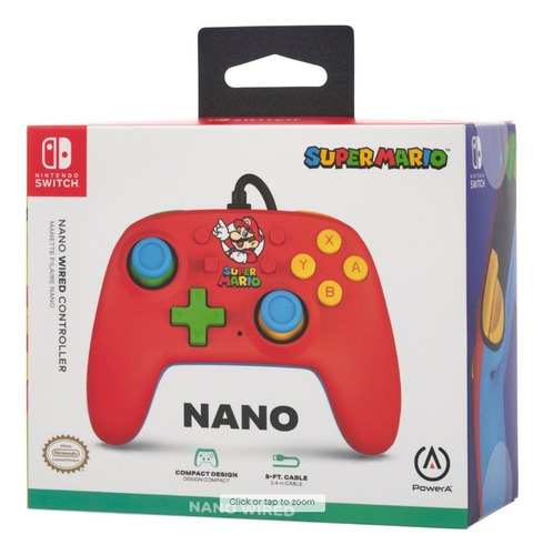 Controle Com Fio Powera Super Mario Nano - Switch