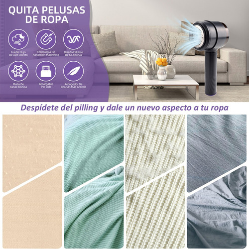 Quita Pelusa Recargable Removedor Para Ropa Portátil