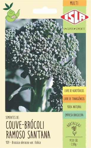 500 Sementes De Couve-brócoli Ramoso Santana