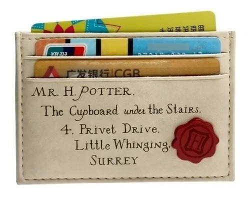 Tarjetero Carta Hogwarts Harry Potter 