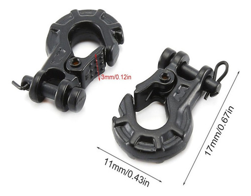 R 4 Piezas Rc Metal Trailer Hook Winch Hook Para 1/10 Rc