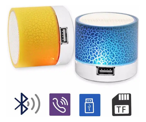 Bocina Bluetooth Portatil Inalambrica Altavoz Cilindro Rosa