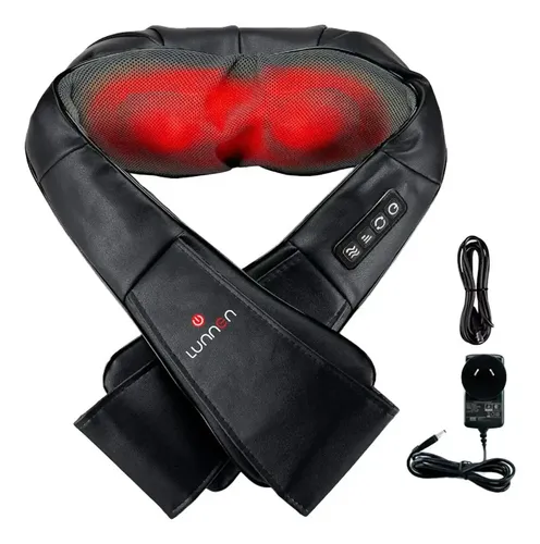 Masajeador Cervical Espalda Electrico Calor Shiatsu Negro