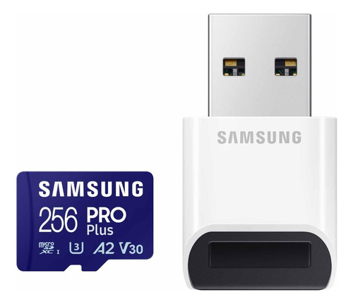 Memoria Microsd Samsung Pro Plus 256gb 180mb/s Adaptador Usb