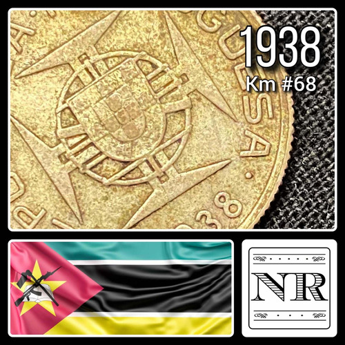 Mozambique - 2.5 Escudos - Año 1938 - Km #68 - Plata .650