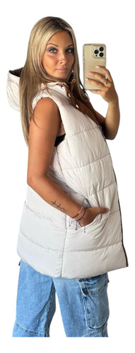 Chaleco Puffer Desmontable Reversible Varios Modelos Capucha