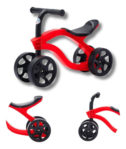 Bicicleta De Equilíbrio Infantil Futurista Sem Pedal 4 Rodas