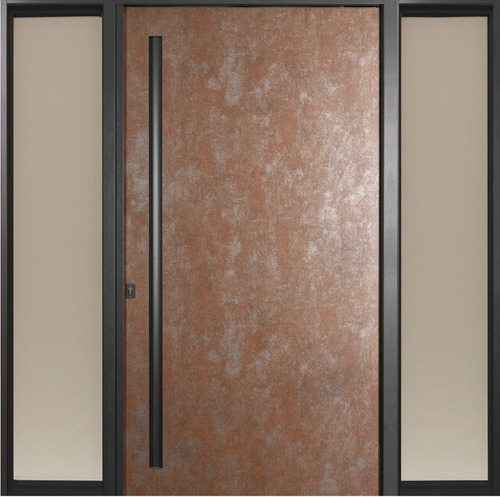 Puerta Nexo Design Doble Paño Fijo Barral Oculto Símil Oxido