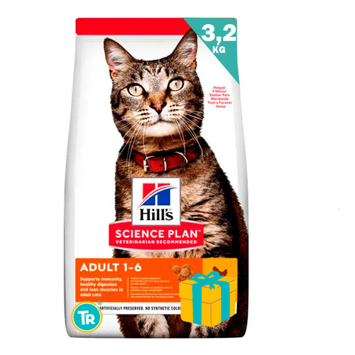 Ración Gato Hill's Feline Adult Optimal Care 3,2kg+ E Gratis