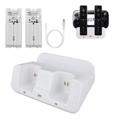 Wii U Cargador Dock Station Para Wii Remote Y Wii U Gamepad