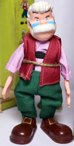 Bonecos Pinoccio E Gepetto Disney 1970 Marx Toys Com Caixas