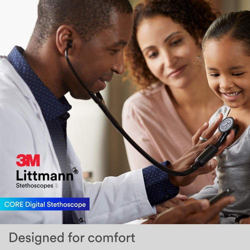 Estetoscópio 3m Littmann Core Digital Bluetooth Preto 8480 Black