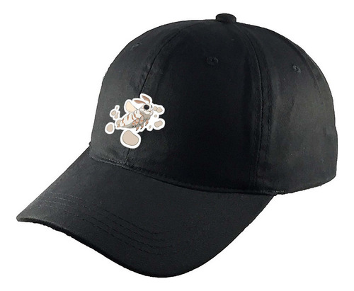 Gorra Clasica Algodón Negra Bichos Kawaii R134