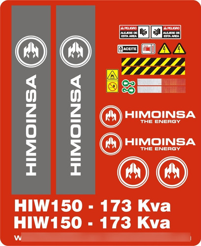 Calcomanías Para Himoinsa Hiw150 173kvas