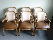 Comprar Sillones Sillas Comedor Sala Francés Luis Xv Cuero
