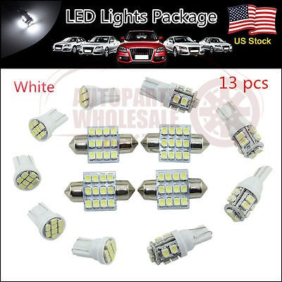 13 × Interior Kit De 31mm Led Blanco T10 Luces Paquete Mapa 