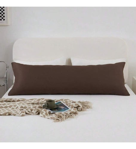 Maxi Almohadón Decorativo Domus Soft | 90 X 50 Cm Coral Claro Chenille Liso