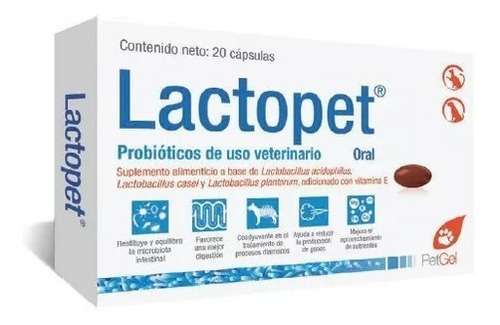 Pack De 3 Lactopet 60 Cápsulas * Lactobacilos Probióticos *