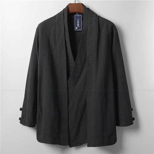 Chaquetas Tipo Kimono, Abrigos, Bata Oriental, De Lino, Hanf